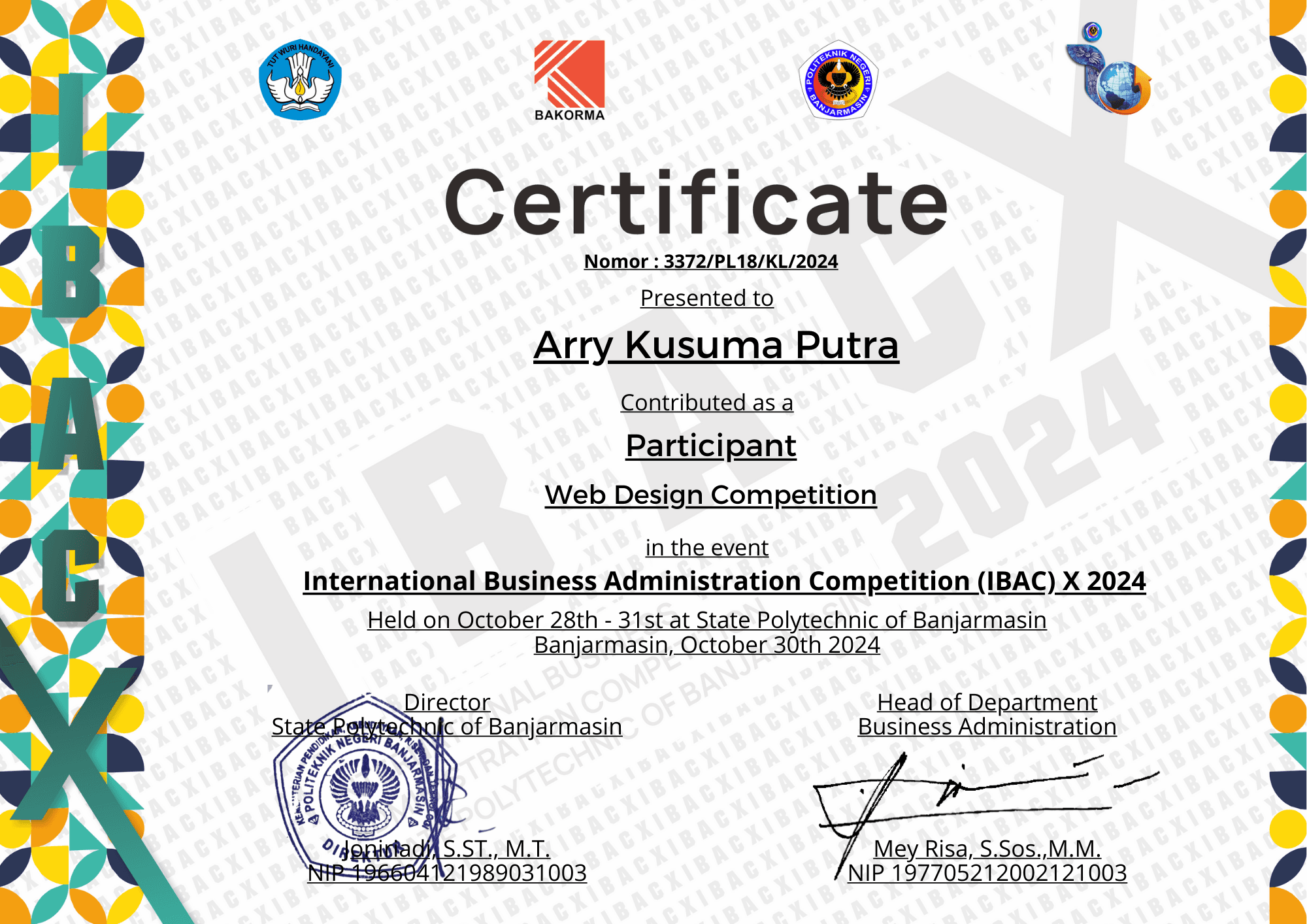 IBAC Web Design Certificate